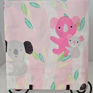 Company Kids Adorable Koala Pink Organic Cotton Twin Flat Sheet